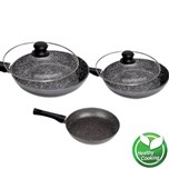 Stonewell pannen uit steen - Set 5 pcs